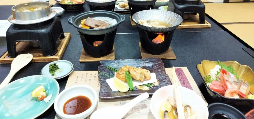 萩小町の豪華な夕食会席